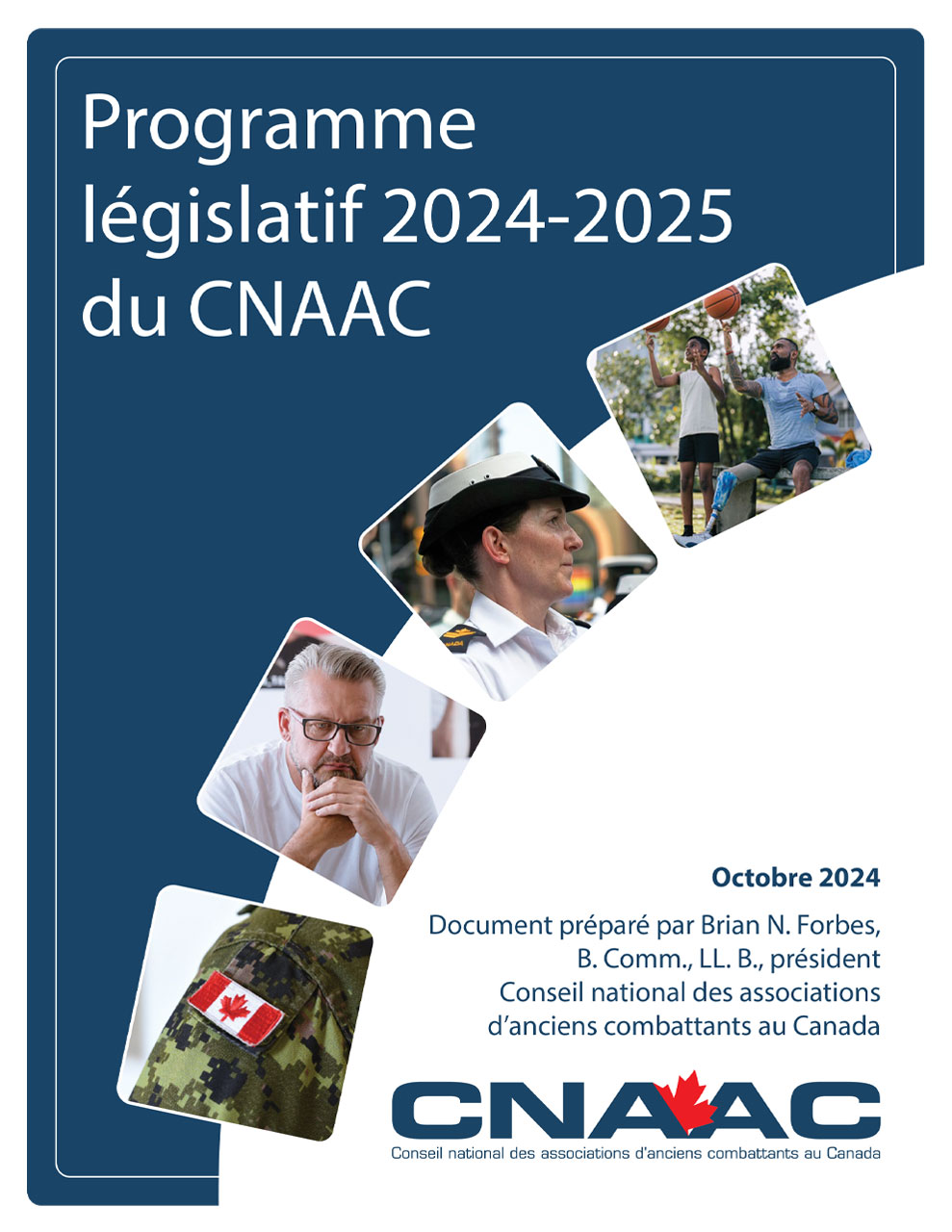 La page couverture du Programme égislatif 2024-2025 du CNAAC.